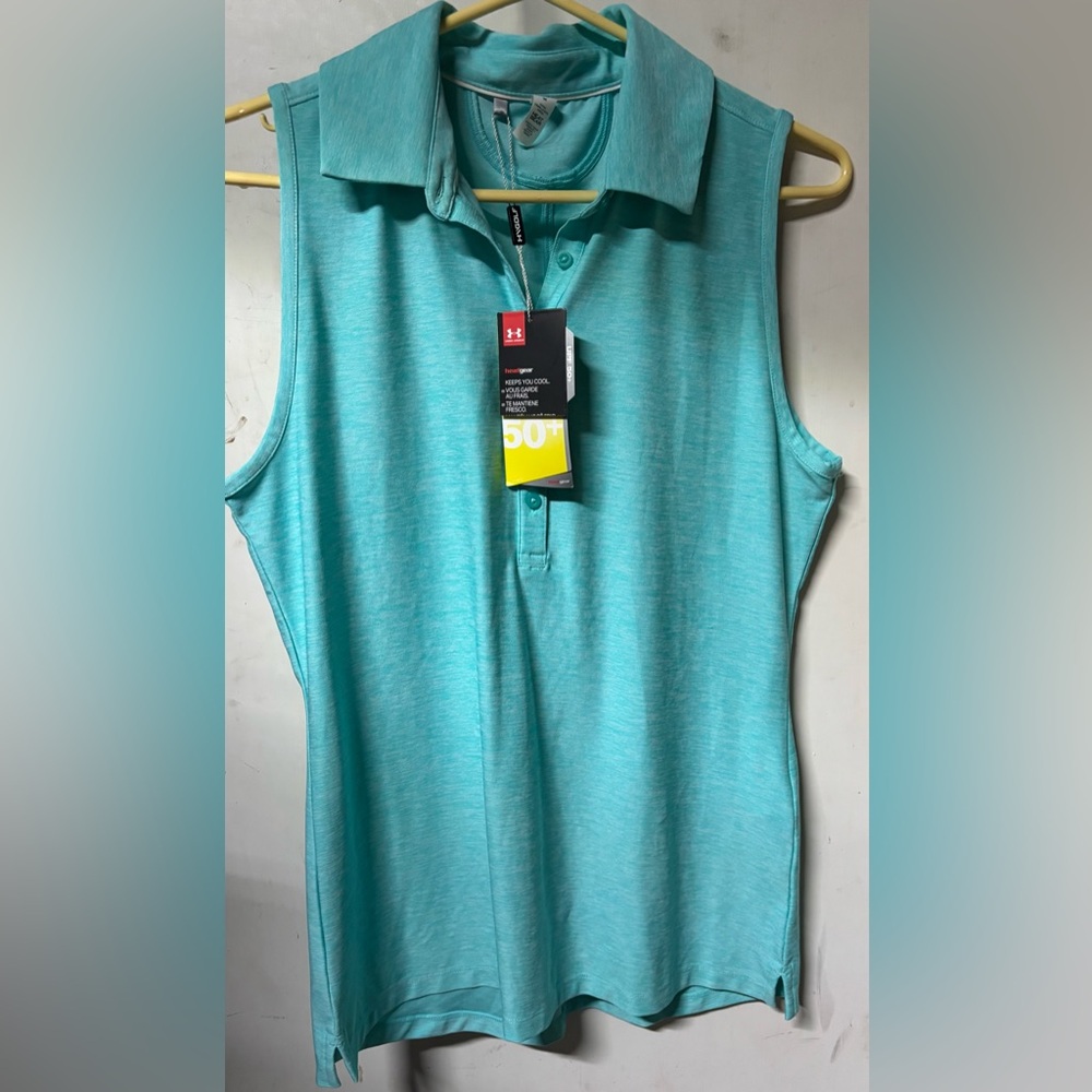 Under Armour Aqua Sleeveless Polo Shirt